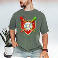 Christmas Baseball Ice Cream Drip Men Women Kids Men's Comfort Colors T-Shirt Moss Christmas Baseball Ice Cream Drip Men Women Kids Men's Comfort Colors T-Shirt Moss