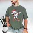 Christmas Baseball Ice Cream Dripping Santa Baseball Drip Men's Comfort Colors T-Shirt Moss Christmas Baseball Ice Cream Dripping Santa Baseball Drip Men's Comfort Colors T-Shirt Moss
