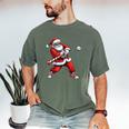 Christmas Baseball Player Santa Xmas Boys Men Toddler Men's Comfort Colors T-Shirt Moss
