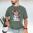 Christmas Baseball Snowman Xmas Pajamas Women Men Boys Men's Comfort Colors T-Shirt Moss Christmas Baseball Snowman Xmas Pajamas Women Men Boys Men's Comfort Colors T-Shirt Moss