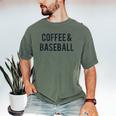 Coffee And Baseball Men's Comfort Colors T-Shirt Moss