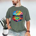 Colorful Baseball Field Home Run Baseball Player Fans Men's Comfort Colors T-Shirt Moss Colorful Baseball Field Home Run Baseball Player Fans Men's Comfort Colors T-Shirt Moss