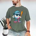 Cool Ice Cream Drip Baseball Drip For Boys Sports Kids Men's Comfort Colors T-Shirt Moss Cool Ice Cream Drip Baseball Drip For Boys Sports Kids Men's Comfort Colors T-Shirt Moss