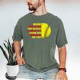 Dad Of Ballers Behind Every Softball Player Baseball Dads Men's Comfort Colors T-Shirt Moss