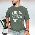 Dad Baseball For Men Baseball Dad King Of Ballpark Men's Comfort Colors T-Shirt Moss Dad Baseball For Men Baseball Dad King Of Ballpark Men's Comfort Colors T-Shirt Moss