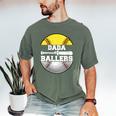 Dada Of Ballers Softball Baseball Dad Men's Comfort Colors T-Shirt Moss