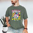 Drip Baseball Boy Youth Kid Ice Cream Dripping Baseball Bruh Men's Comfort Colors T-Shirt Moss