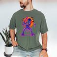 Drip Skeleton Batting Baseball Halloween Men's Comfort Colors T-Shirt Moss