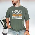 Father Fathers Day Baseball Lovers Baseball Dad Homerun Men's Comfort Colors T-Shirt Moss