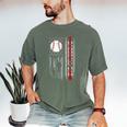 Father's Day USA Flag Patriotic Baseball Dad Men's Comfort Colors T-Shirt Moss Father's Day USA Flag Patriotic Baseball Dad Men's Comfort Colors T-Shirt Moss