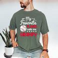 My Favorite Player Calls Me Grampy Baseball Grampy Men's Comfort Colors T-Shirt Moss My Favorite Player Calls Me Grampy Baseball Grampy Men's Comfort Colors T-Shirt Moss