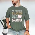My Favorite Player Calls Me Granna Baseball Leopard Men's Comfort Colors T-Shirt Moss My Favorite Player Calls Me Granna Baseball Leopard Men's Comfort Colors T-Shirt Moss
