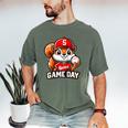Game Day Baseball Dad Baseball Mam Father's Day Raglan Baseball Tee Men's Comfort Colors T-Shirt Moss