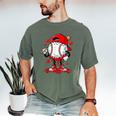 Game Day Baseball Drip Valentine Hearts Sport Lover Men's Comfort Colors T-Shirt Moss Game Day Baseball Drip Valentine Hearts Sport Lover Men's Comfort Colors T-Shirt Moss