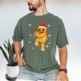 Gingerbread Man Baseball Christmas Men's Comfort Colors T-Shirt Moss Gingerbread Man Baseball Christmas Men's Comfort Colors T-Shirt Moss