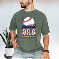 Groovy Baseball Dad Daddy Father Happy Fathers Day Men Guys Men's Comfort Colors T-Shirt Moss Groovy Baseball Dad Daddy Father Happy Fathers Day Men Guys Men's Comfort Colors T-Shirt Moss