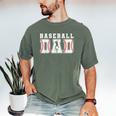 Groovy Baseball Dad Father Happy Fathers Day Sports Game Day Men's Comfort Colors T-Shirt Moss Groovy Baseball Dad Father Happy Fathers Day Sports Game Day Men's Comfort Colors T-Shirt Moss