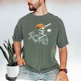 Halloween Boys Batting Skeleton Baseball Men's Comfort Colors T-Shirt Moss