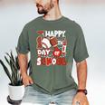Happy 100 Days Of School Baseball Football PE Teacher Men's Comfort Colors T-Shirt Moss Happy 100 Days Of School Baseball Football PE Teacher Men's Comfort Colors T-Shirt Moss