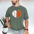 Heart 67 Meme Baseball Basketball Pocket Valentine's Day Tee Men's Comfort Colors T-Shirt Moss