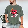 Heart Play Baseball Valentine's Day Teens Boys Girls Kids Men's Comfort Colors T-Shirt Moss Heart Play Baseball Valentine's Day Teens Boys Girls Kids Men's Comfort Colors T-Shirt Moss