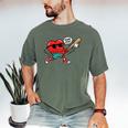 Heart Valentines Day Baseball Men Boys Kids Teens Men's Comfort Colors T-Shirt Moss Heart Valentines Day Baseball Men Boys Kids Teens Men's Comfort Colors T-Shirt Moss