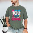 HUGvyn 100 Days Of School Baseball Ice Cream Teacher Student Men's Comfort Colors T-Shirt Moss HUGvyn 100 Days Of School Baseball Ice Cream Teacher Student Men's Comfort Colors T-Shirt Moss