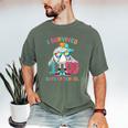 HUGvyn I Survived 100 Days Of School Baseball 6 7 Ice Cream Men's Comfort Colors T-Shirt Moss