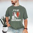 It's My 8th Birthday Baseball Football Heart 8 Year Old Men's Comfort Colors T-Shirt Moss It's My 8th Birthday Baseball Football Heart 8 Year Old Men's Comfort Colors T-Shirt Moss
