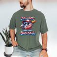 Just A Boy Who Loves Baseball Patriotic Drip For Youth Boys Men's Comfort Colors T-Shirt Moss Just A Boy Who Loves Baseball Patriotic Drip For Youth Boys Men's Comfort Colors T-Shirt Moss