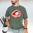 Kid Drip Ice Cream Baseball Heart Catcher Valentines Day Boy Men's Comfort Colors T-Shirt Moss Kid Drip Ice Cream Baseball Heart Catcher Valentines Day Boy Men's Comfort Colors T-Shirt Moss