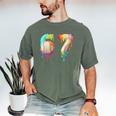Kids Meme 67 Number Six 6 Seven 7 Ice Cream Drips Baseball Men's Comfort Colors T-Shirt Moss