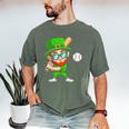 Kids St Patricks Day Shirt Leprechaun Baseball Boys Men Men's Comfort Colors T-Shirt Moss Kids St Patricks Day Shirt Leprechaun Baseball Boys Men Men's Comfort Colors T-Shirt Moss