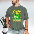 Lucky Dude Drip Baseball Shamrock St Patrick Men Boy Youth Men's Comfort Colors T-Shirt Moss