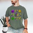 Mardi Gras Baseball Coquette Bow Fat Tuesday Parade Girls Men's Comfort Colors T-Shirt Moss Mardi Gras Baseball Coquette Bow Fat Tuesday Parade Girls Men's Comfort Colors T-Shirt Moss