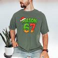 Mason 67 Christmas Ice Cream Drip Meme Six Seven Baseball Men's Comfort Colors T-Shirt Moss