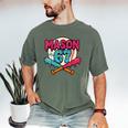 Mason 67 Ice Cream Drip Baseball Meme Graphics Men's Comfort Colors T-Shirt Moss