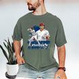 Mike Trout Los Angeles A MLB Baseball Players MLBMTR302N Men's Comfort Colors T-Shirt Moss