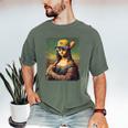 Mona Lisa Baseball Trending Aesthetic Streetwear Men's Comfort Colors T-Shirt Moss