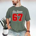 Number 67 Numbered Six Seven Baseball Jersey Style Team 67 Men's Comfort Colors T-Shirt Moss Number 67 Numbered Six Seven Baseball Jersey Style Team 67 Men's Comfort Colors T-Shirt Moss