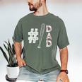 Number One Baseball Dad Fathers Day Baseball Player Dad Premium Men's Comfort Colors T-Shirt Moss