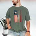 Patriotic USA Flag American Baseball Dad 4th Of July Premium Men's Comfort Colors T-Shirt Moss Patriotic USA Flag American Baseball Dad 4th Of July Premium Men's Comfort Colors T-Shirt Moss