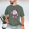 Pink Ribbon Baseball Breast Cancer Awareness Men's Comfort Colors T-Shirt Moss Pink Ribbon Baseball Breast Cancer Awareness Men's Comfort Colors T-Shirt Moss
