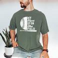 Proud Baseball Dad Fan My Heart Is On That Baseball Field Men's Comfort Colors T-Shirt Moss Proud Baseball Dad Fan My Heart Is On That Baseball Field Men's Comfort Colors T-Shirt Moss