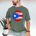 Puerto Rico Baseball Flag Boricua Beisbol Fan Gear Men's Comfort Colors T-Shirt Moss Puerto Rico Baseball Flag Boricua Beisbol Fan Gear Men's Comfort Colors T-Shirt Moss