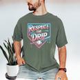 Respect The Drip Baseball Player Men's Comfort Colors T-Shirt Moss Respect The Drip Baseball Player Men's Comfort Colors T-Shirt Moss