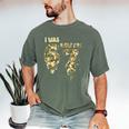 Retro I Was 6 Now I'm 7 Camo 67 Ice Cream Drip Baseball Men's Comfort Colors T-Shirt Moss