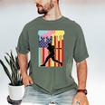 Retro Baseball Drip Boys Ice Cream Patriotic American Flag Men's Comfort Colors T-Shirt Moss Retro Baseball Drip Boys Ice Cream Patriotic American Flag Men's Comfort Colors T-Shirt Moss