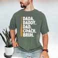 Retro Dada Daddy Dad Coach Bruh Baseball Dad Fathers Day Men Premium Men's Comfort Colors T-Shirt Moss Retro Dada Daddy Dad Coach Bruh Baseball Dad Fathers Day Men Premium Men's Comfort Colors T-Shirt Moss