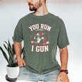 You Run I Gun Baseball Catcher Softball Player Men's Comfort Colors T-Shirt Moss You Run I Gun Baseball Catcher Softball Player Men's Comfort Colors T-Shirt Moss